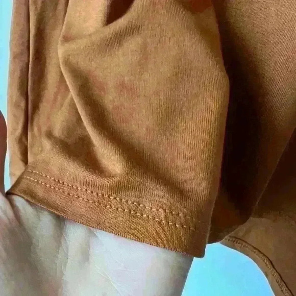 Retroluxe Women’s Sleeveless Rustic Orange Mock Neck Casual Summer Shirt Small - Picture 3 of 7